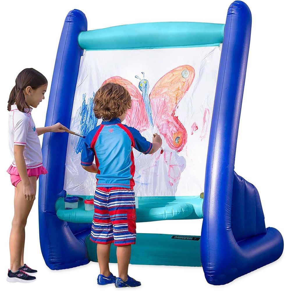 Kids Outdoor Easel - ขาตั้งวาดภาพ, สถานีวาดภาพกลางแจ้งและในร่ม, ระบายสีสร้างสรรค์, เหมาะสำหรับเด็กและเด็กเล็ก, ชุดศิลปะและงานฝีมือ