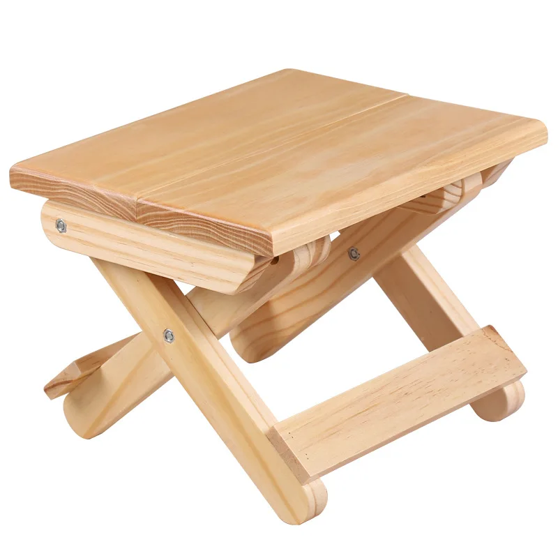 Kids Outdoor Bench - เก้าอี้ใช้ในบ้านพกพาแบบพับได้ทำจากไม้เนื้อแข็งเก้าอี้ตกปลากลางแจ้งม้านั่งขนาดเล็กม้านั่งสี่เหลี่ยมเฟอร์นิเจอร์สำหรับเด็ก