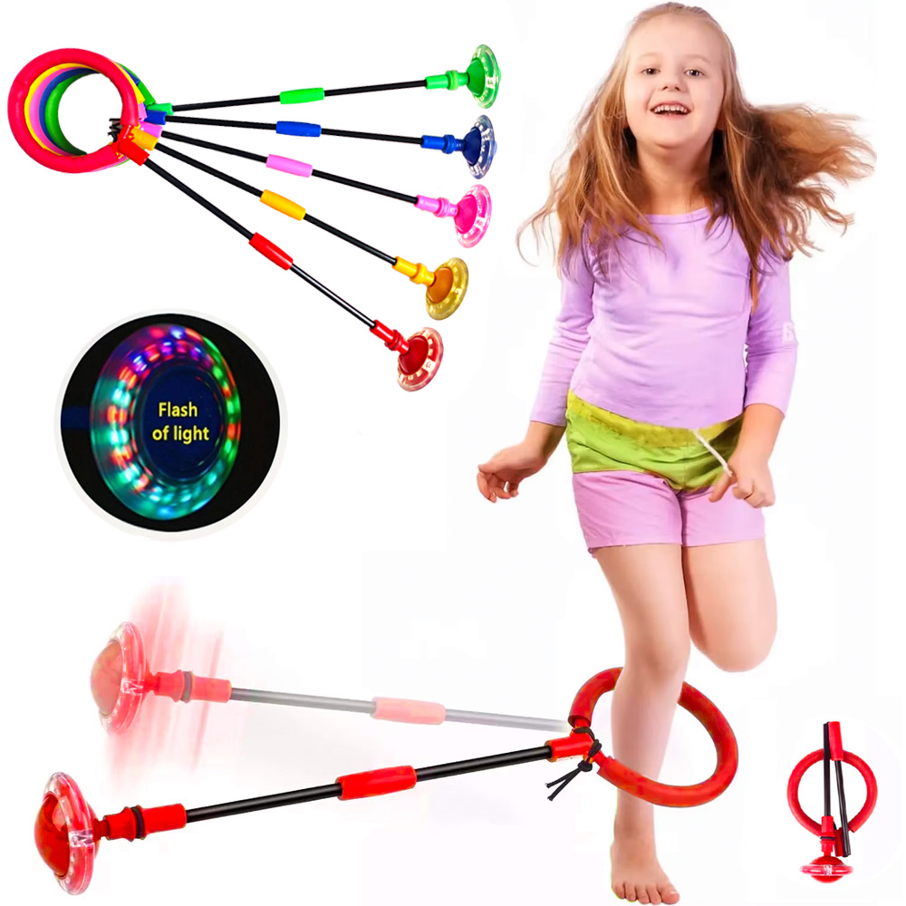 Kids Outdoor Entertainment - แฟลชกระโดดเชือกลูกบอลเด็กหนึ่งเท้าสนุกกลางแจ้งกีฬาเด็กกระโดด FORCE Reaction การฝึกอบรม Swing Ball