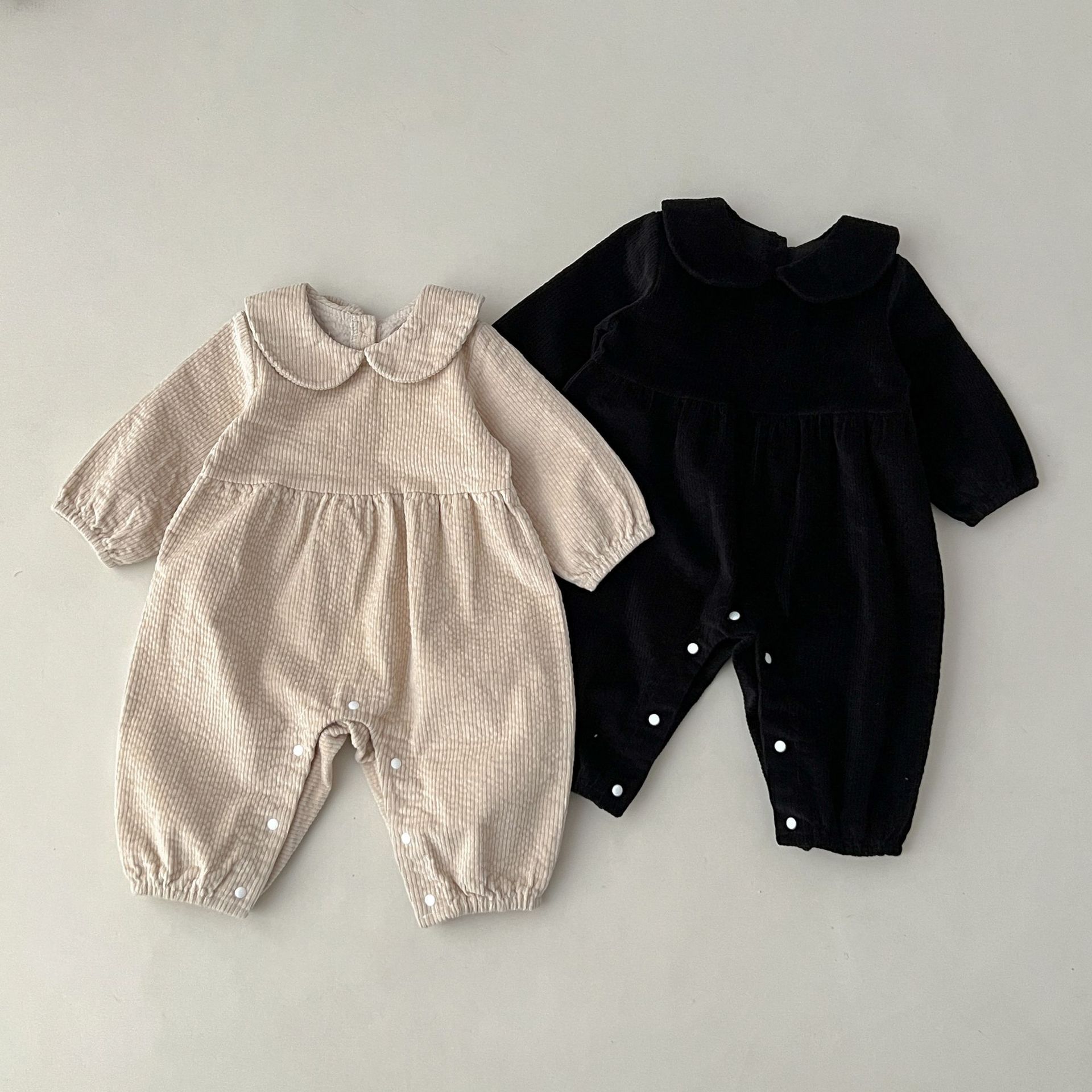 Kids Outdoor Jumpsuit - ชุดหมีแขนยาวผ้าลูกฟูกผ้าลูกฟูกสำหรับเด็กใส่กลางแจ้งชุดหมีเด็กผู้ชายเด็กผู้หญิงชุดจั๊มสูทลำลองแบบหลวมๆสำหรับผ้าฝ้ายเด็กทารกฤดูใบไม้ร่วง
