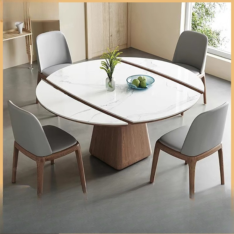 Kids Outdoor Wooden Table - ขยายโต๊ะรับประทานอาหารรอบอุตสาหกรรมSlateห้องนอนโต๊ะรับประทานอาหารเด็กCuisin Tavolo Pranzo Allungabileกลางแจ้งเฟอร์นิเจอร์