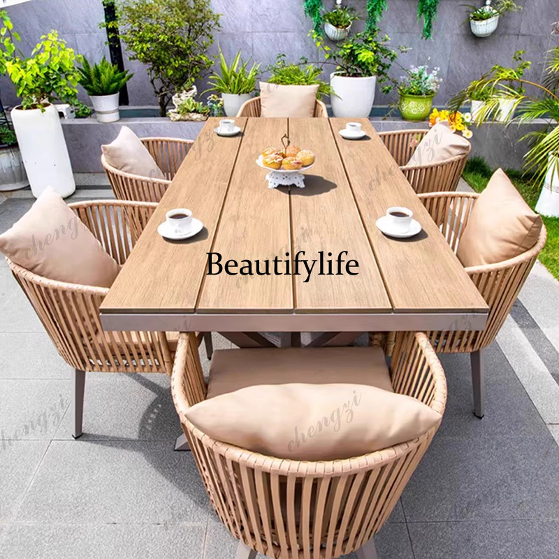 Kids Outdoor Wooden Table - ชุดโต๊ะกลางแจ้งพร้อมเบาะรองนั่ง ชุดเฟอร์นิเจอร์สวน ชุดเก้าอี้สนาม ชุดเฟอร์นิเจอร์สวนสไตล์โบโฮ ชุดโซฟาเด็ก ชุดเฟอร์นิเจอร์สำหรับสวนและลานบ้าน