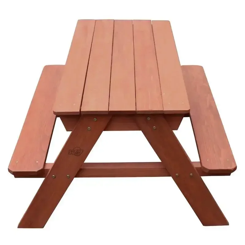 Kids Outdoor Picnic Table - -ม้านั่งไม้ปิกนิกกลางแจ้งชุดไม้หุ้มโต๊ะกิจกรรมเด็กทรายและน้ํา