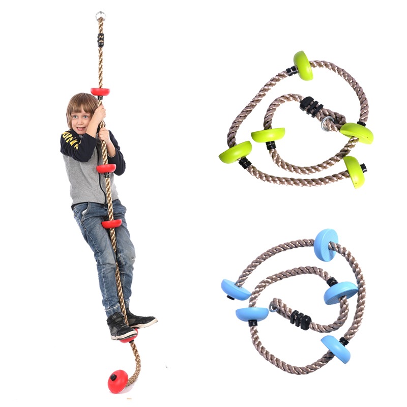 Kids Outdoor Climbing Structure - เด็กปีนเขาเชือกเด็ก Swing Disc ปีนเขาเชือกพลาสติกเด็กสนามเด็กเล่นอุปกรณ์กลางแจ้งในร่ม Swing สนุกฟิตเนสของเล่น