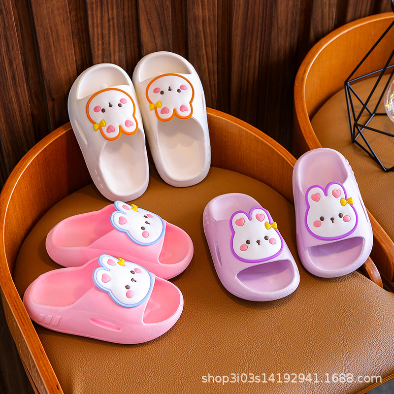 Kids Indoor Outdoor Slippers - รองเท้าแตะเด็กฤดูร้อนลายการ์ตูน พื้นหนานุ่ม กันลื่น กันน้ำ สำหรับเด็กชายและเด็กหญิง ใช้ในบ้านและห้องน้ำ