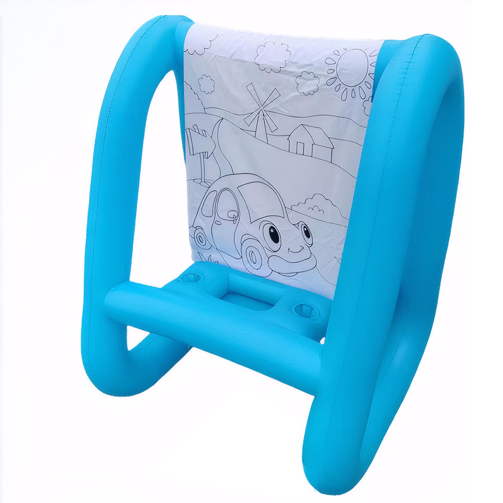 Kids Outdoor Easel - ขาตั้งวาดรูปสำหรับเด็กแบบตั้งพื้น พร้อมถาดอเนกประสงค์ พกพาสะดวก ใช้งานได้ทั้งแบบล้างทำความสะอาดได้และทนทาน