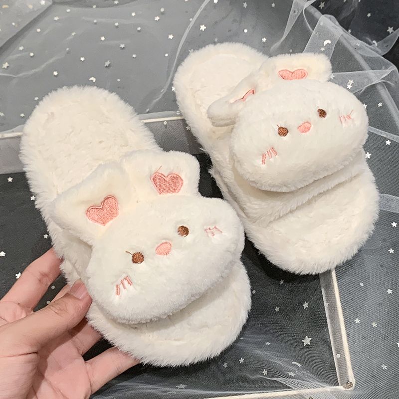 Kids Indoor Outdoor Slippers - รองเท้าแตะเด็กน่ารักนุ่มฟูแบบการ์ตูนสำหรับใส่กลางแจ้ง ฤดูหนาวปี 2026 รองเท้าแตะผ้าฝ้ายแบบแบนสำหรับเด็กผู้หญิงใส่ในบ้าน