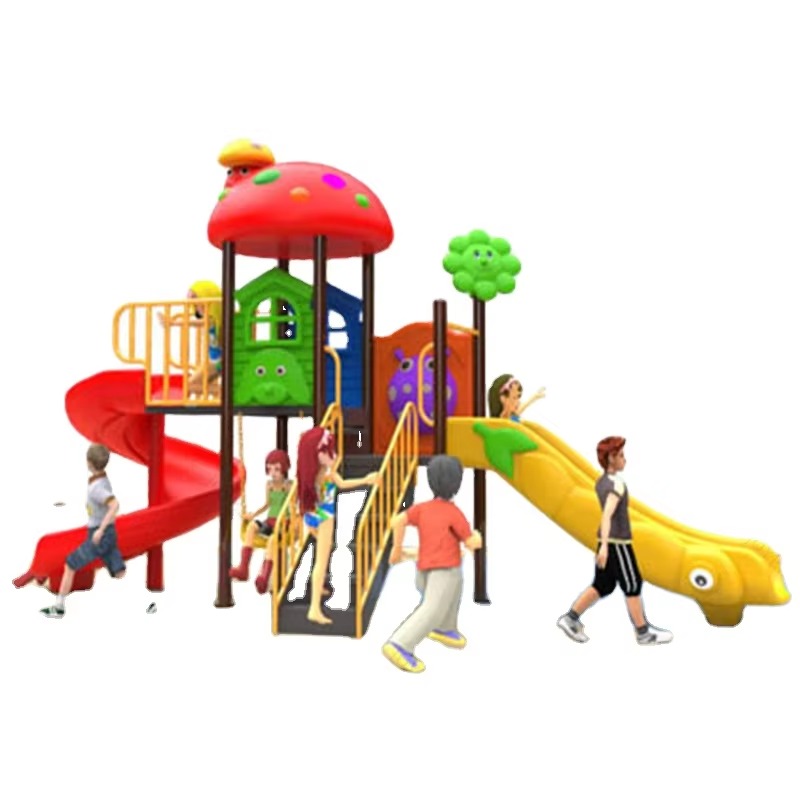 Kids Outdoor Equipment - เครื่องเล่นสนามเด็กเล่นกลางแจ้งแบบใหม่ ดีไซน์ทันสมัย ผลิตจากเหล็ก แข็งแรงทนทาน พร้อมสไลเดอร์สำหรับเด็ก มีจำหน่ายแล้ว