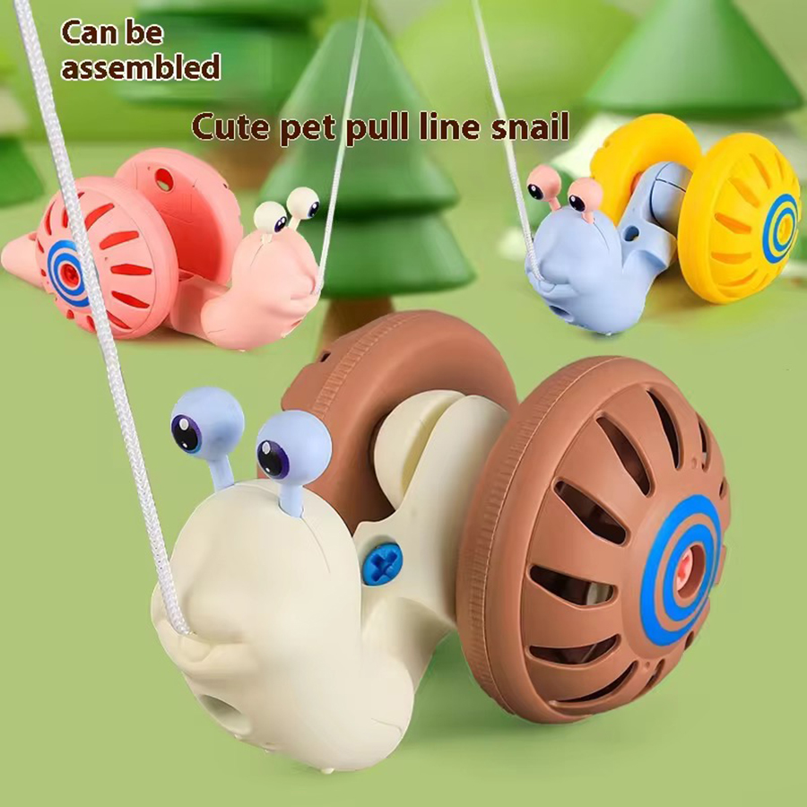 Kids Outdoor Entertainment - 1 ชิ้นเชือกประกอบดึงด้ายหอยทากเด็กปริศนาประกอบสั่นเด็กกลางแจ้งเด็กวัยหัดเดินของเล่นเด็กของขวัญ