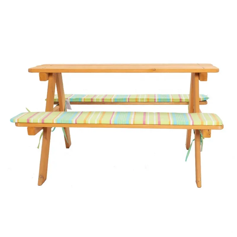 Kids Outdoor Bench - -เฟอร์นิเจอร์กลางแจ้งไม้ชุดโต๊ะและเก้าอี้เด็กม้านั่งในสวนไม้สําหรับเด็ก
