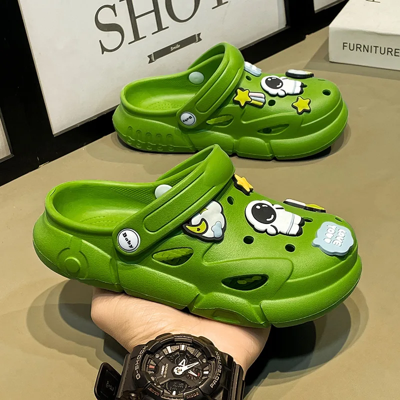 Kids Indoor Outdoor Slippers - เด็กรองเท้าแตะ Antiskid Breathable Garden Cave รองเท้าเด็กผู้หญิงกลางแจ้งรองเท้าในร่ม