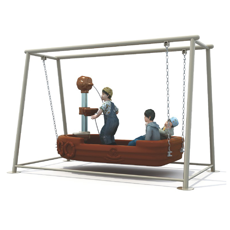 Kids Outdoor Equipment - ชิงช้ารูปเรือโจรสลัด อุปกรณ์สนามเด็กเล่นกลางแจ้ง ชุดชิงช้าสำหรับเด็กในสวนหลังบ้าน