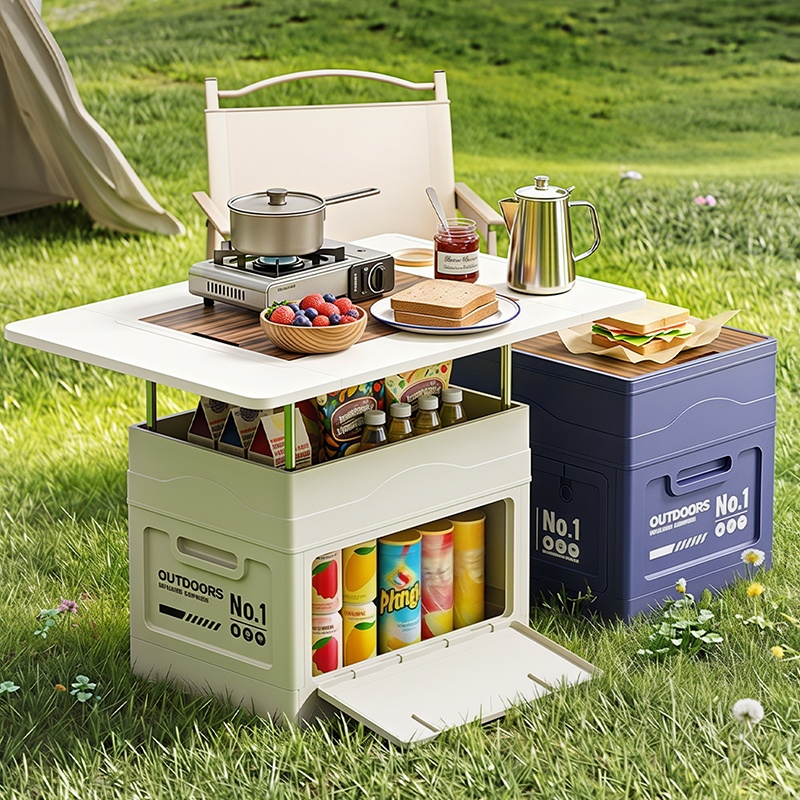 กล่องเก็บของสำหรับตั้งแคมป์กลา - Kids Outdoor Wooden Table บทวิจารณ์และราคา