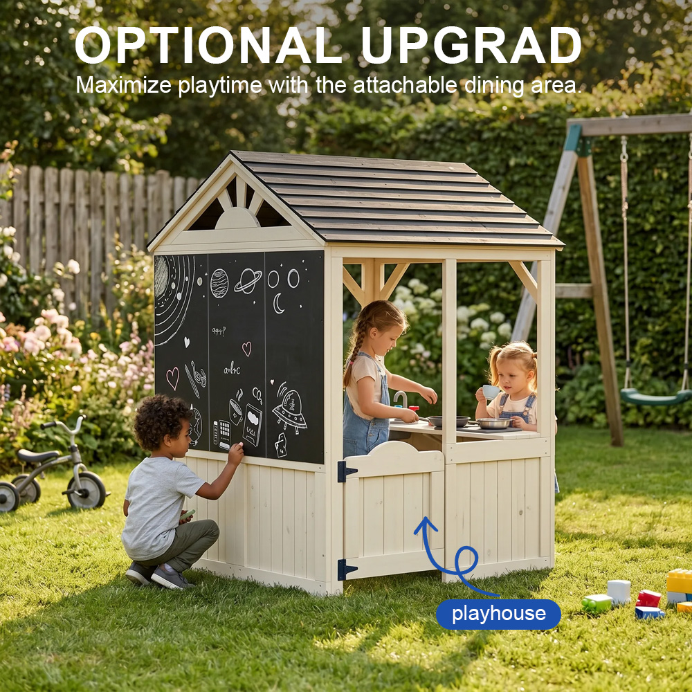 เฟอร์นิเจอร์สำหรับสวน บ้านเด็ก - Kids Outdoor Wooden Table บทวิจารณ์และราคา