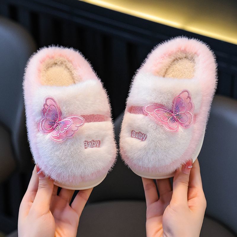 รองเท้าแตะเด็กอุ่น ผ้าฝ้าย รุ่ - Kids Indoor Outdoor Slippers บทวิจารณ์และราคา