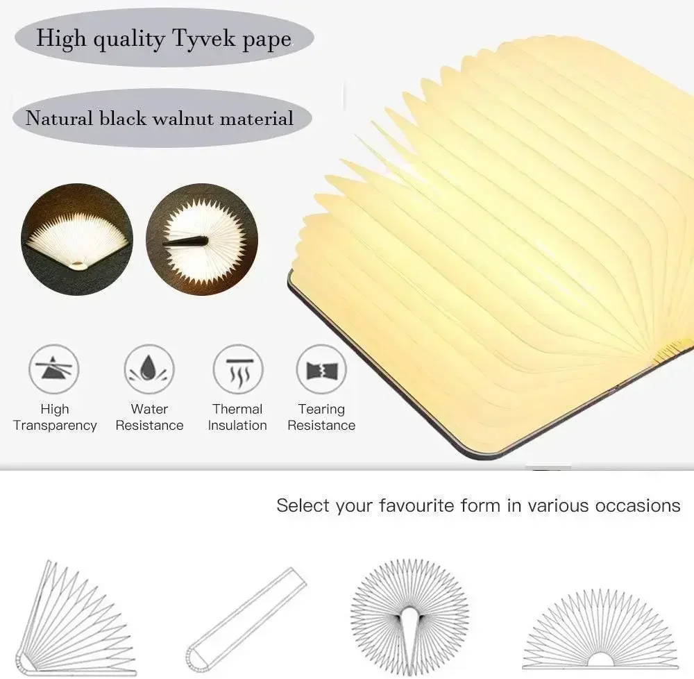 3D หนังสือพับไม้ Creative LED  - Kids Outdoor Wooden Table บทวิจารณ์และราคา