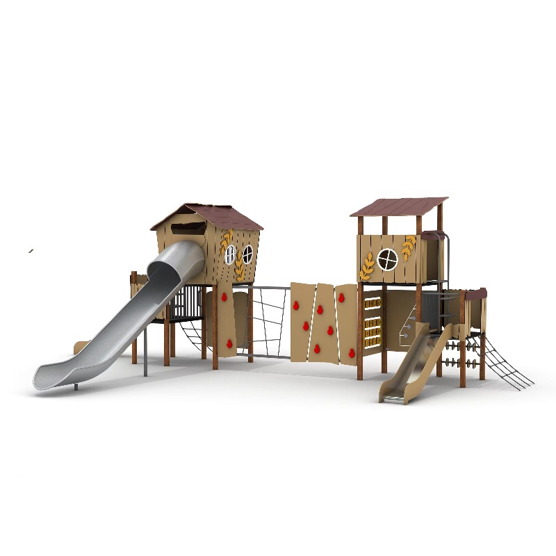 ชุดสนามเด็กเล่นไม้กลางแจ้ง บ้า - Kids Outdoor Climbing Structure บทวิจารณ์และราคา