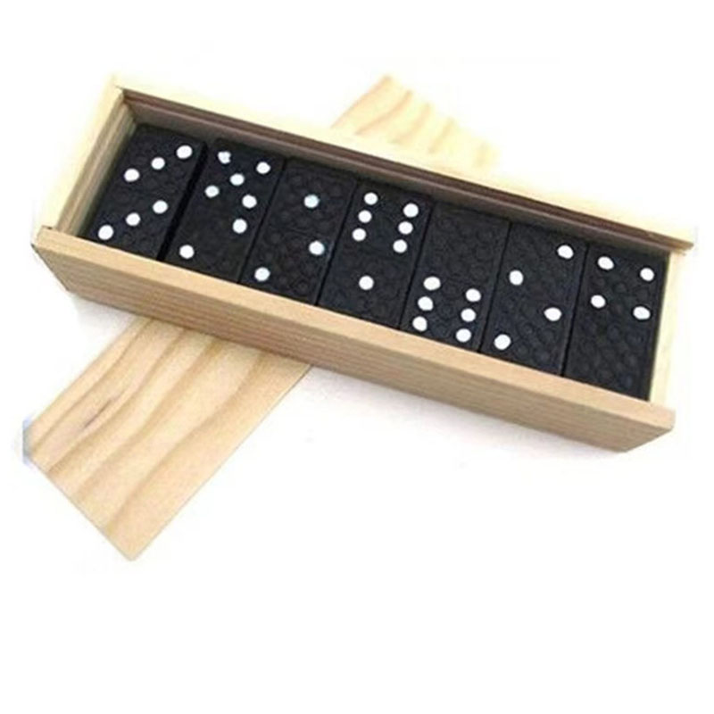 28 ชิ้น/เซ็ตเกมกระดานโดมิโนไม้ - Kids Outdoor Wooden Table บทวิจารณ์และราคา