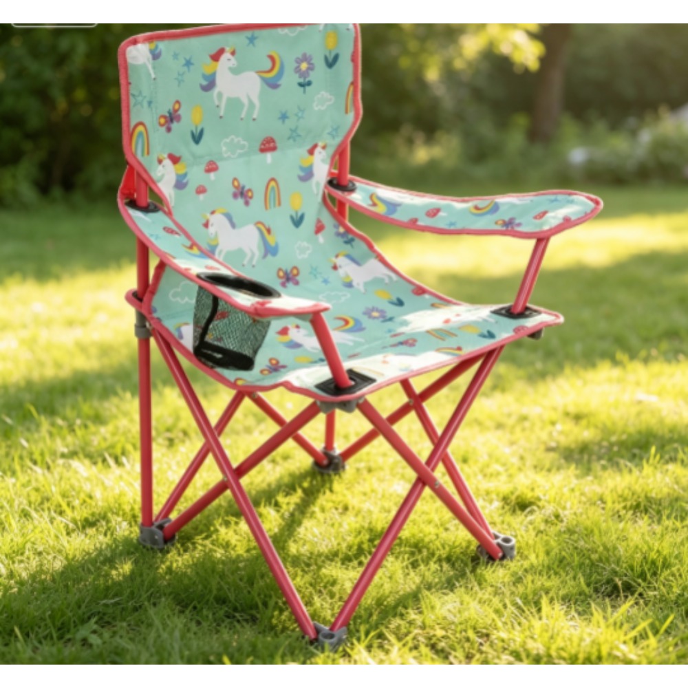 เก้าอี้พับสำหรับเด็กแบบพกพาพร้ - Kids Unicorn Outdoor Chair บทวิจารณ์และราคา