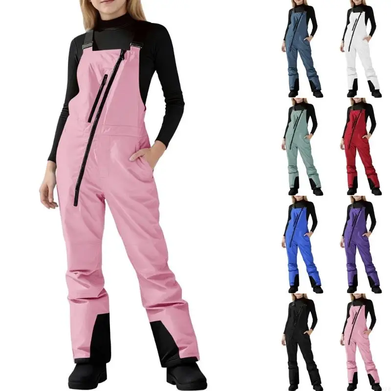 กางเกงสกีสำหรับเด็ก ผ้ากันเปื้ - Kids Outdoor Jumpsuit บทวิจารณ์และราคา