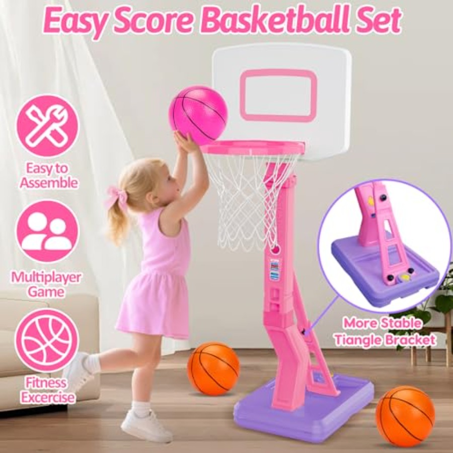 ห่วงบาสเก็ตบอลสีชมพูสำหรับเด็ก - Kids Outdoor Easel บทวิจารณ์และราคา