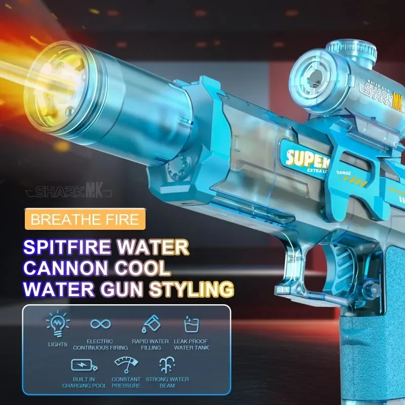 ปืนฉีดน้ำไฟฟ้าจำลองการยิงและกา - Water Gun Soaker บทวิจารณ์และราคา