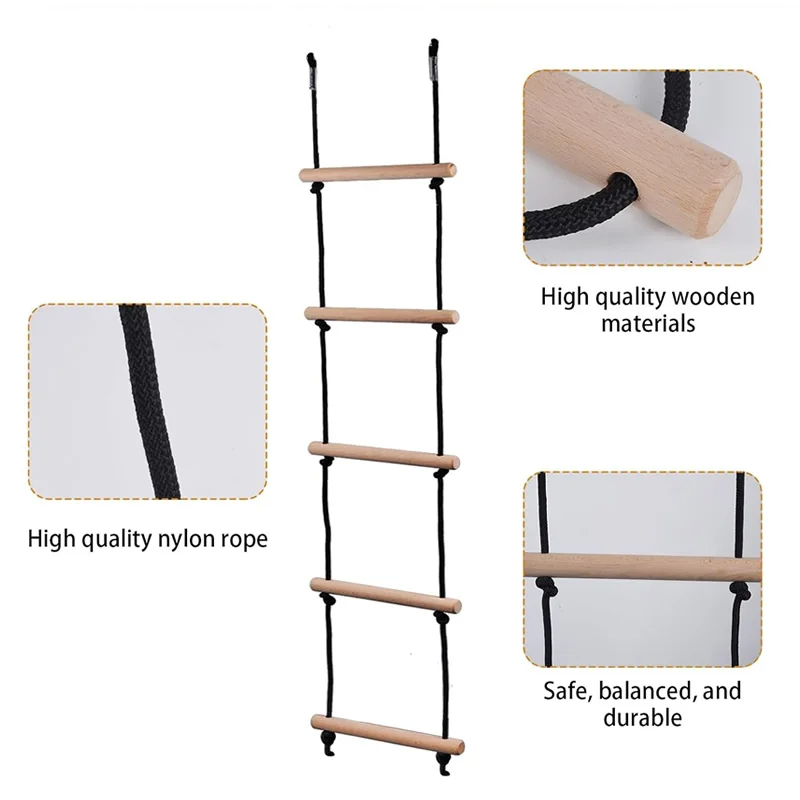 เด็กปีนเชือกบันไดไม้ Swing เด็ - Kids Outdoor Climber บทวิจารณ์และราคา