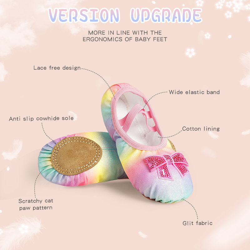 Sepatu balet anak perempuan PU - Kids Indoor Outdoor Slippers บทวิจารณ์และราคา