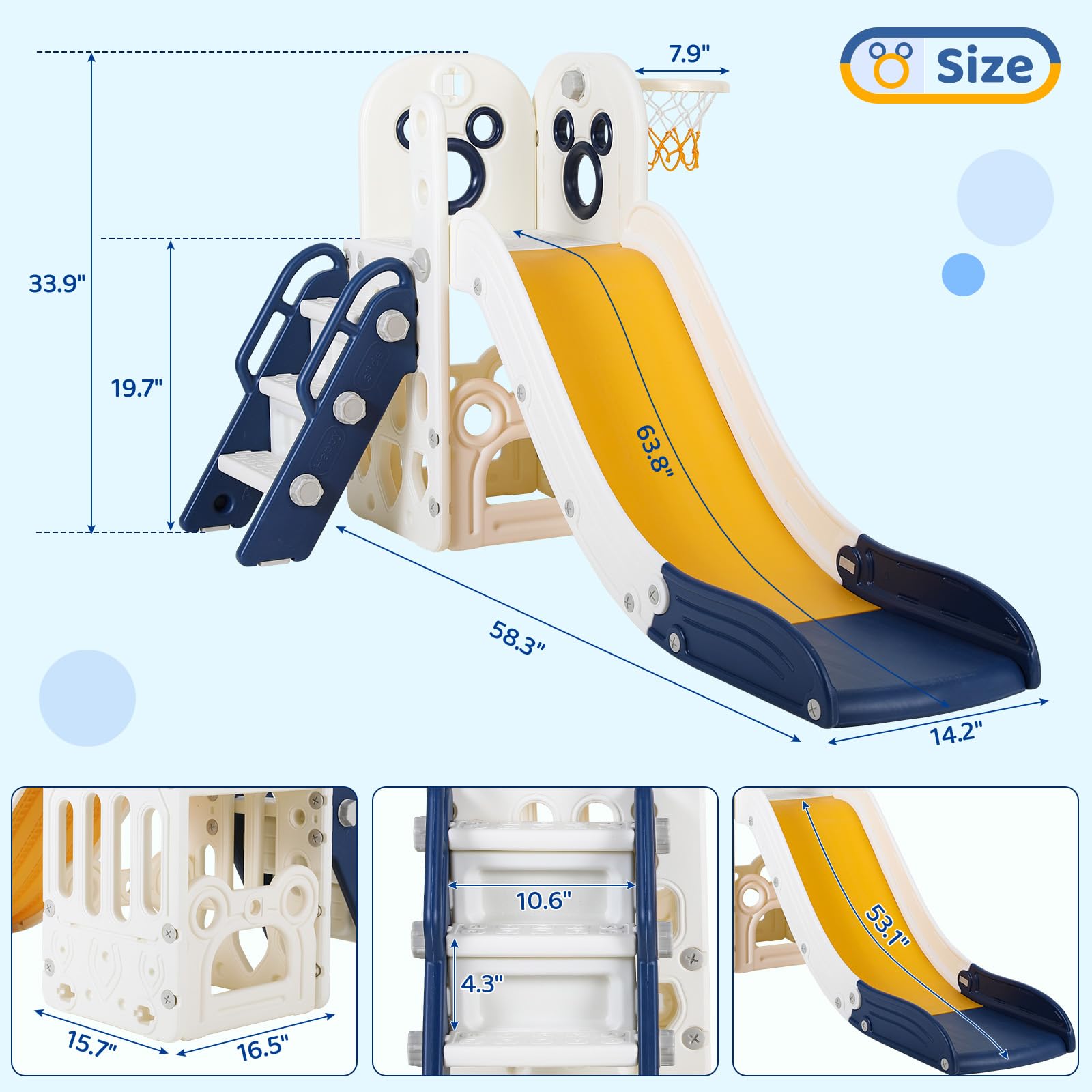 ชุดสไลด์เด็กเล็ก 6 in 1, โครงป - Kids Outdoor Climber บทวิจารณ์และราคา