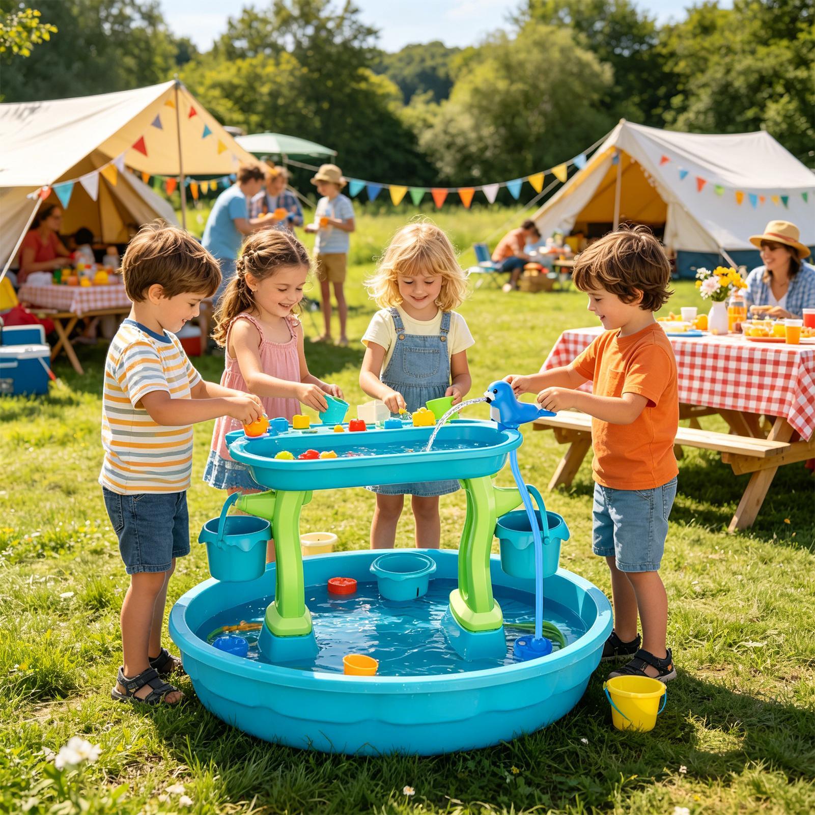 ปั๊มน้ำแบบชาร์จไฟได้ ของเล่นฉี - Kids Outdoor Picnic Table บทวิจารณ์และราคา