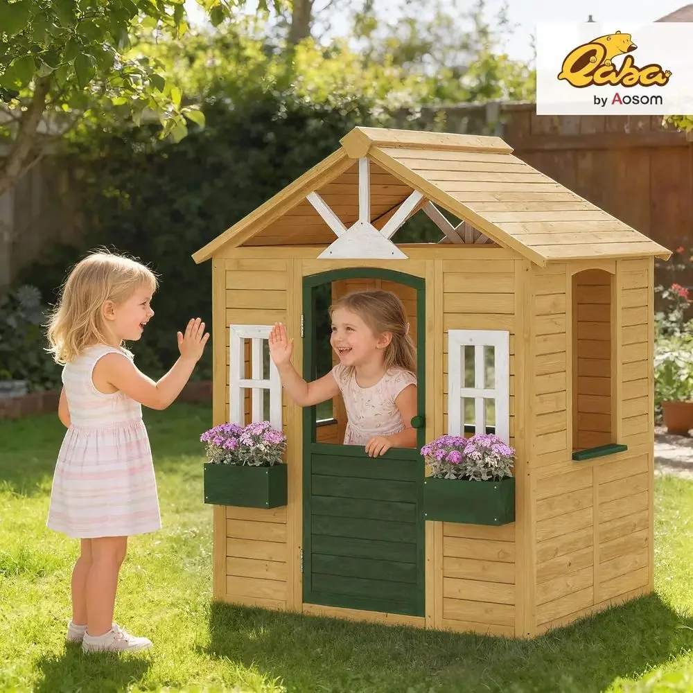 บ้านเด็กเล่นกลางแจ้ง Qaba, บ้า - Qaba Kids Outdoor Playhouse บทวิจารณ์และราคา