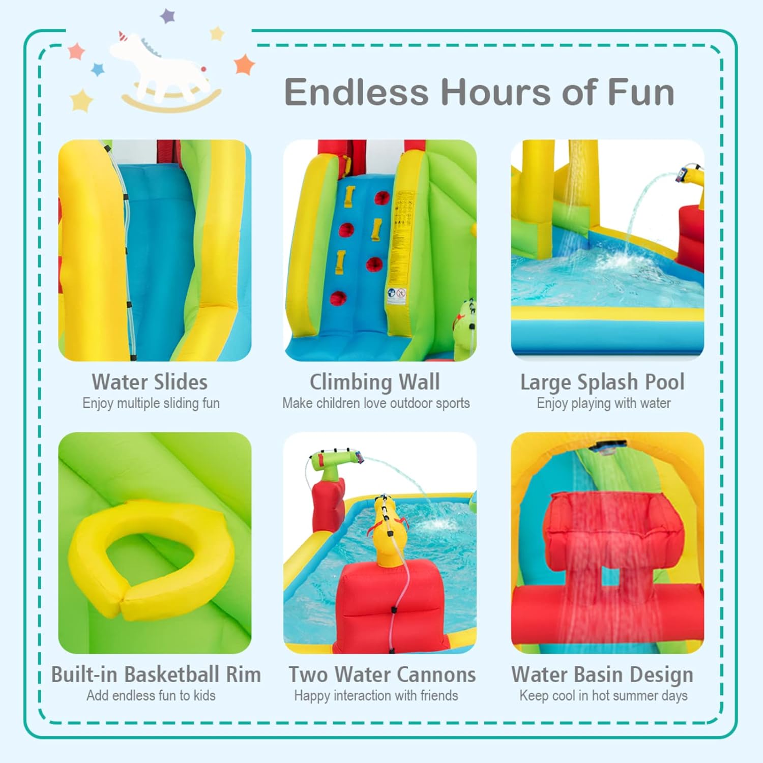 เมกะสวนน้ำเป่าลมสำหรับเด็ก - ส - Kids Outdoor Fun บทวิจารณ์และราคา