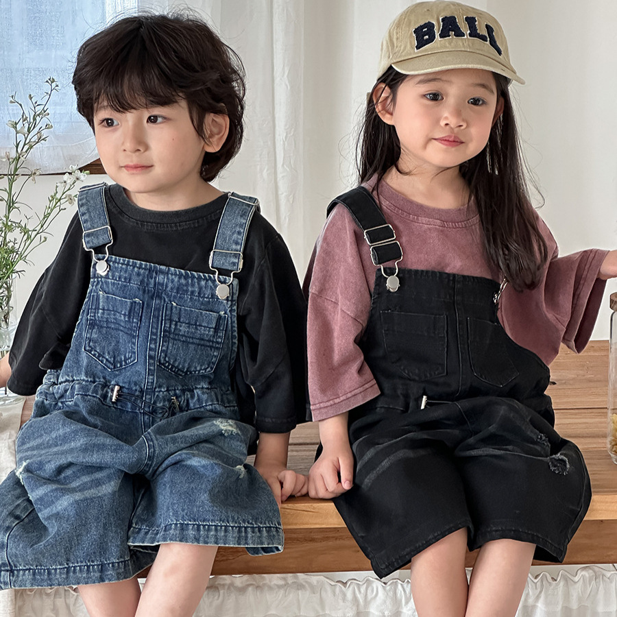ชุดเอี๊ยมยีนส์เด็กแบบยูนิเซ็กซ - Kids Outdoor Jumpsuit บทวิจารณ์และราคา
