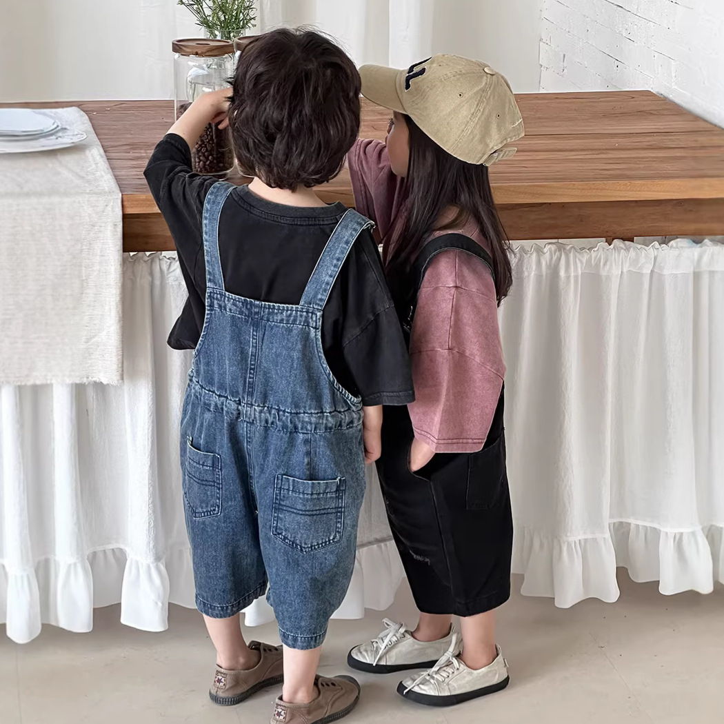 ชุดเอี๊ยมยีนส์เด็กแบบยูนิเซ็กซ - Kids Outdoor Jumpsuit บทวิจารณ์และราคา