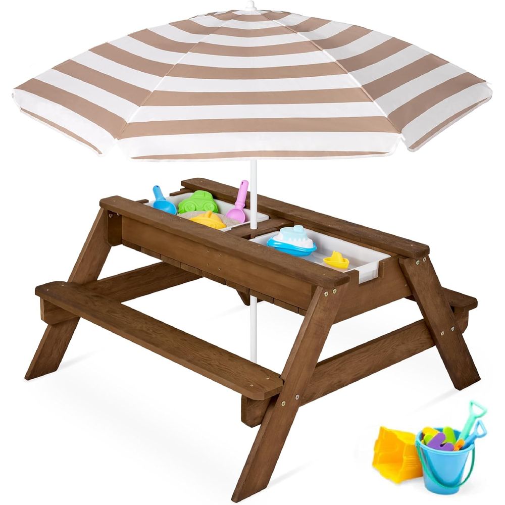 โต๊ะปิกนิกเด็กพร้อมร่ม, โต๊ะทร - Kids Outdoor Picnic Table บทวิจารณ์และราคา