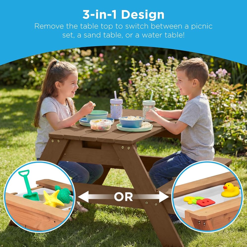 โต๊ะปิกนิกเด็กพร้อมร่ม, โต๊ะทร - Kids Outdoor Picnic Table บทวิจารณ์และราคา