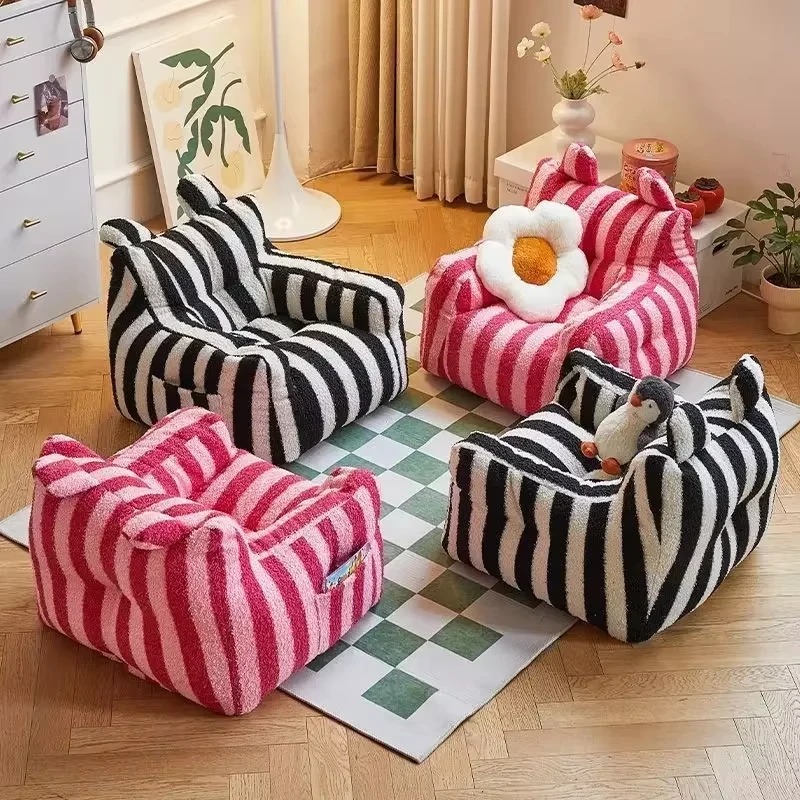 โซฟาเด็กผ้ากำมะหยี่ลายทางน้ำหน - Kids Outdoor Bean Bag บทวิจารณ์และราคา