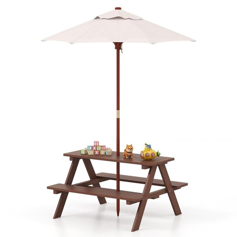 ชุดโต๊ะปิกนิกสำหรับเด็ก 4 ที่น - Kids Outdoor Picnic Table บทวิจารณ์และราคา