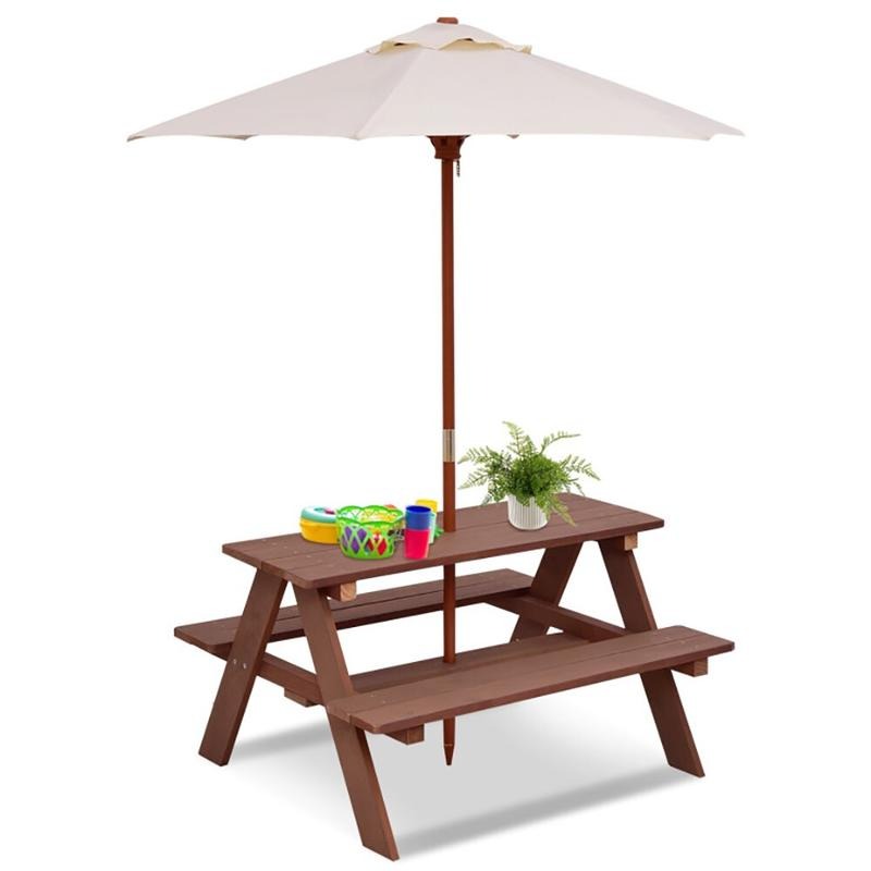 ชุดโต๊ะปิกนิกสำหรับเด็ก 4 ที่น - Kids Outdoor Picnic Table บทวิจารณ์และราคา