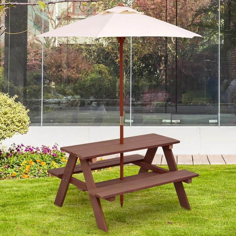 ชุดโต๊ะปิกนิกสำหรับเด็ก 4 ที่น - Kids Outdoor Picnic Table บทวิจารณ์และราคา