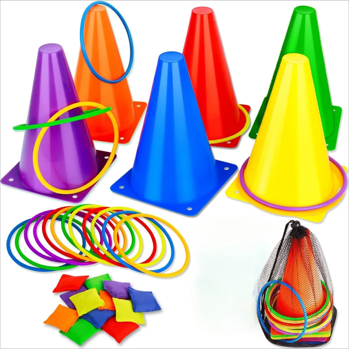 3 ใน 1 พลาสติก Cones Bean กระเ - Kids Outdoor Bean Bag บทวิจารณ์และราคา